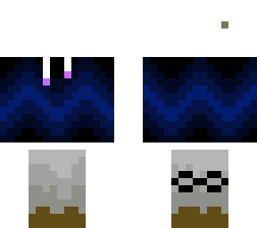 blue/black hoodie herobrine