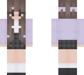 brown hair. purple girl