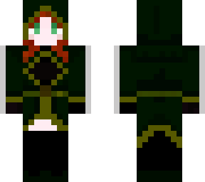 forest cultist green eye girl