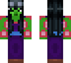 piccolo but he has long black hair and goggles