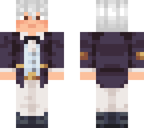 white haired me ina suit