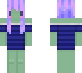 abstract pastel girl (dark blue)