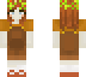 autumn girl skin w flower crown