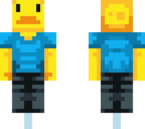duck in blue shrit