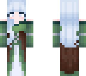 medieval dress in green, oc