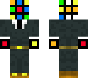 rubix cube man in a suit scrambled