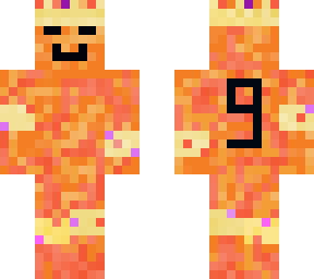 orange soccer player with crown