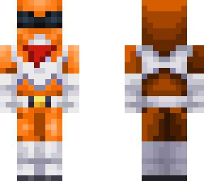 orange ranger (skull) mighty morphin