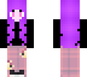 pastel girl - black sweater - hello kitty pants