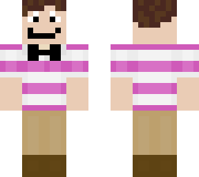 pink and white striped polo with tie
