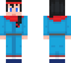 girl with blue coat dress
