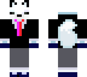 arctic fox in a suit