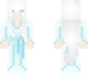 hanfu dress white hair ina