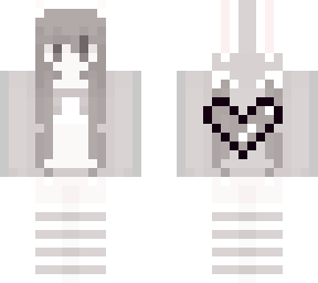gray and white bunny girl