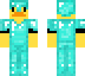 duck wearing diamond armor