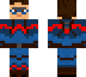 blue and red hero