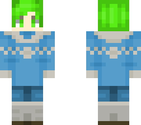 ketsume blue parka, snow boots (biome themed frozen ocean)