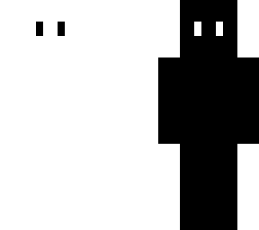black and white