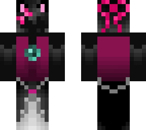 huy enderyt cat girl short hair without eyes (pink ender princess cursed woman)