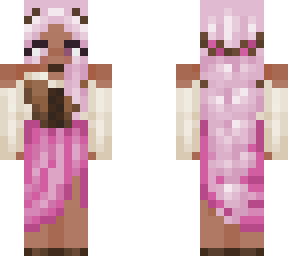 pink-haired elf w/ pink skirt