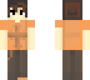 casual boy - cross on side - orange t-shirt