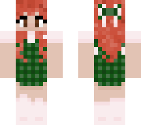 redhead in green