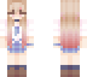 casual school girl skin