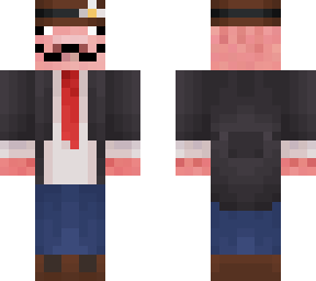 pig bowler hat