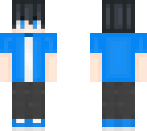 cool anime boy in blue shirt, drawn for ukabrine