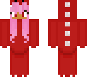 red dino onesie girl