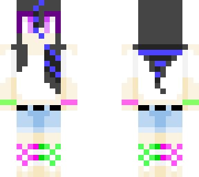 scene girl outfit with purple eyes