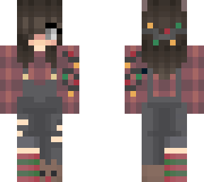 christmas themed brunette girl