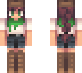 green/brown cowgirl