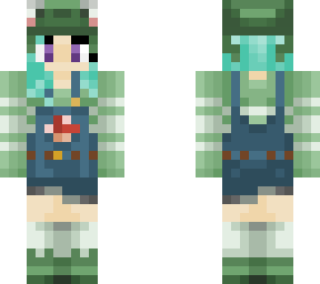 green girl mushroom frog
