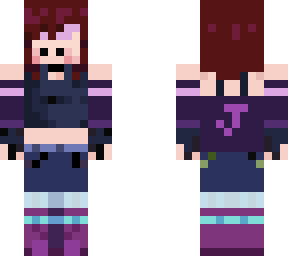 space silly purple girl with short hair