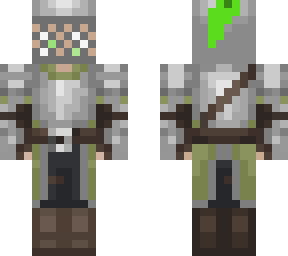 green knight in fencing mask
