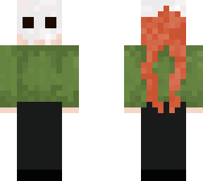red hair and green sweater