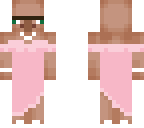 villager in a pink dress
