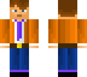 man wearing orange tuxedo