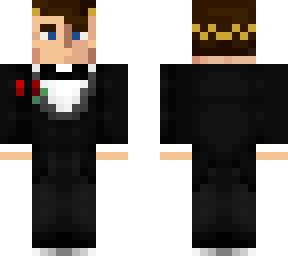 black tie with crown