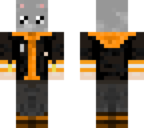 cat in orange hoodie