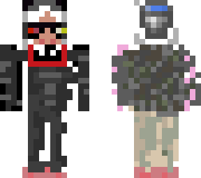 cute panda, sunglasses, cool mlg skin, wither design, bacon shoes, villager nose, lofi emo