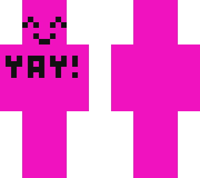 pink “yay!” blob