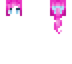 pink pony tail ; hair base