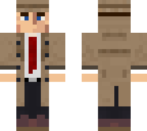trench coat w hat