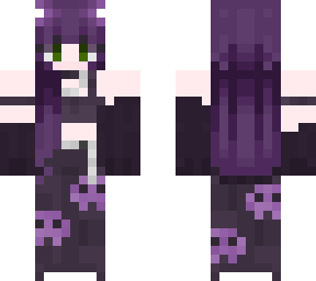 purple skulls but i dyed my hair again