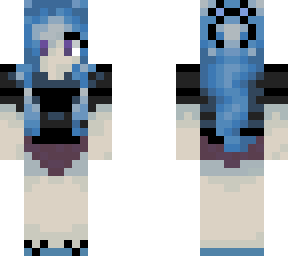 blue hair woman #4236