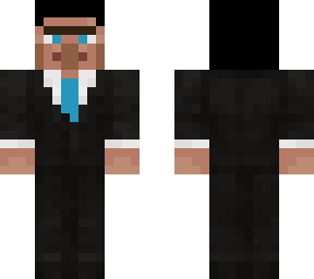 blue tie suit villager with hair