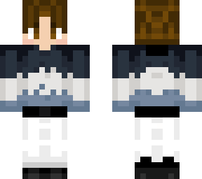 style collection (navy/blue knit sweater) (glasses off)
