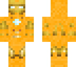 orange iron man by repulsorghost